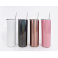 600ml Stainless Steel Eco-Friendly Sports Vacuum Bottle 20OZ Sublimation Blank Thermal Transfer Printing PET Plastic Lining