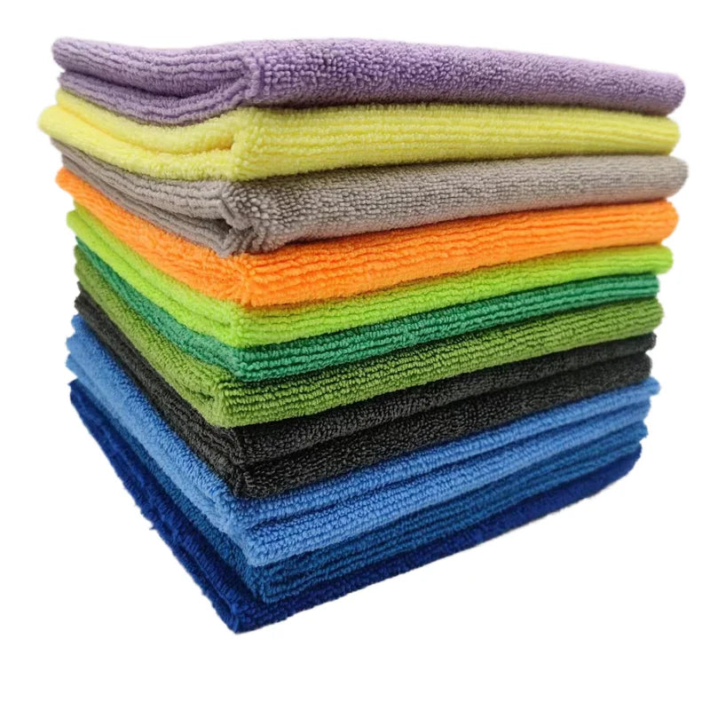 Microfiber Car Wash Drying Towel 80% Polyester 20% Polyamide Solid Color Quick-Drying Water-Absorbent Traceless 300gsm Knitted