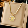Wholesale New Arrival 3Pcs Set 316L Stainless Steel 18k Gold Plated Fashion Diamond Portrait Print Jewelry Sets for Women