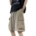 Summer High Street Fashion Cargo Shorts Men's Baggy Straight-leg Pants With Large Pockets Casual Short Knee Length Shorts