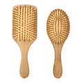 Wholesale Eco-friendly Soft Touch Wood Hair Brush Customized Oval Comb Anti-Static Paddle Laser Logo Hair Smooth Massage Brush