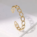 Beimai OEM Bangle Fashionable Geometric Hollow Non-fading Titanium Steel Chain Ladies Bangle