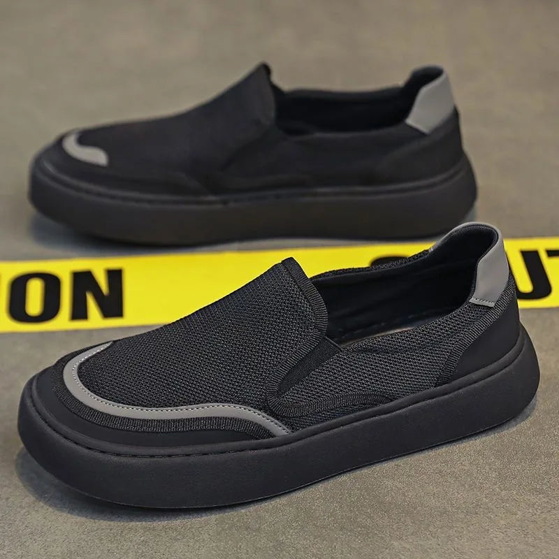 Autumn New Men's Shoes Breathable Fly Woven Mesh Running Shoes Trend Fashion Casual Sports Shoes