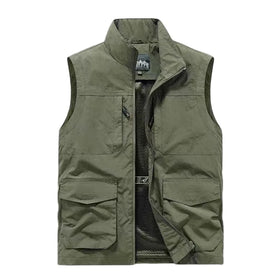Spring and Autumn New Quick-drying Men's Waistcoat Multi-pocket Vest Jacket Outdoor Workwear Vest