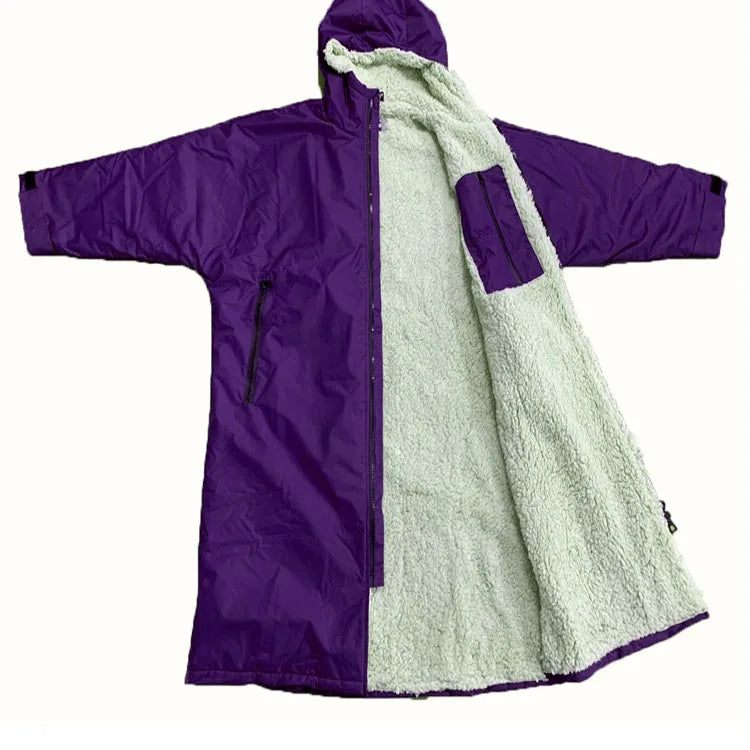 Sport Wear Surfing Changing Robes Waterproof Changing  Coat with Waterproof Shell