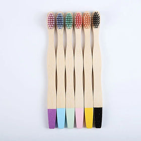 Natural Biodegradable Bamboo Toothbrush for Kids Eco-Friendly Bamboo Charcoal Bristle Nylon Material