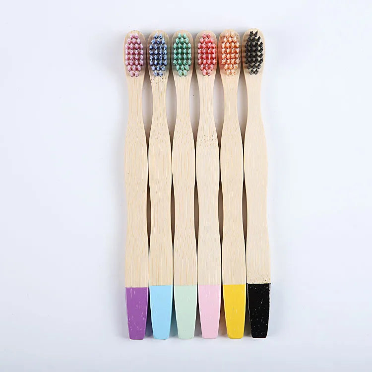 Natural Biodegradable Bamboo Toothbrush for Kids Eco-Friendly Bamboo Charcoal Bristle Nylon Material