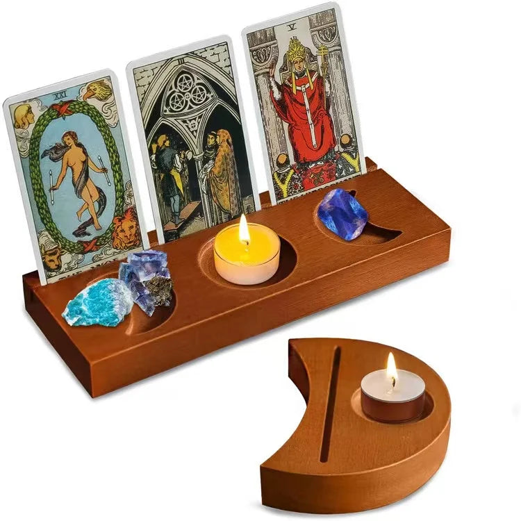 Tarot Card Holder Wooden Display Stand Divination Tarot Accessories Tarot Board Altar Stand -  Witchy Room Decor