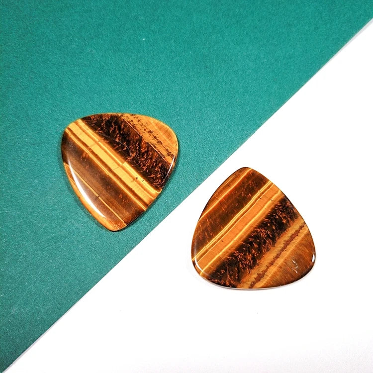 DIY Natural Amethyst Tiger Eye Custom Guitar Pick Gemstones Guitar Picks Bulk