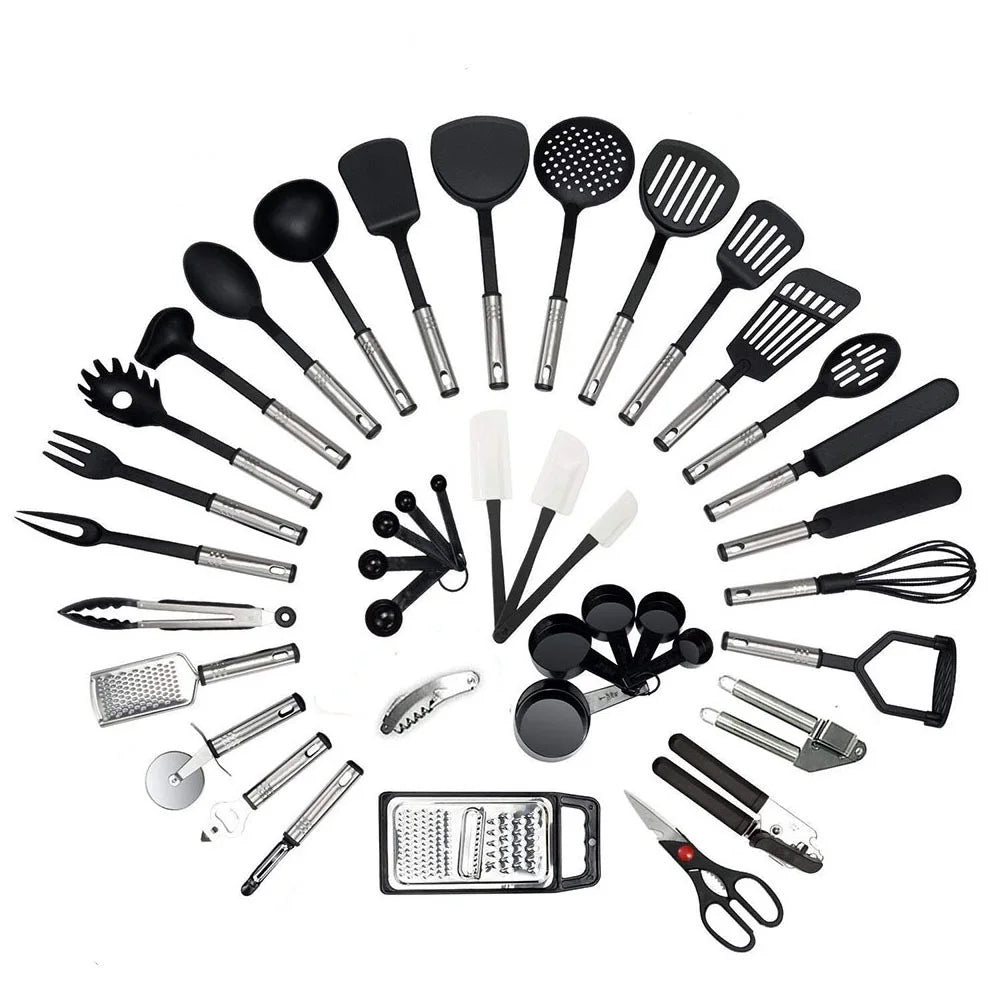 Silicone Kitchen Utensils Set Stainless Steel