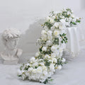 JCF121 Customized  Artificial Flower Runner White Rose Flower Decoration Wedding Table Centerpieces