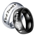 6mm High Polished Stainless Steel Friendship Rings Simple Silver Black 2 Colors Smooth Shiny Best Friend Band Ring Jewelry Gifts