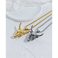 Personalized Cattle Pendant Fashion Men Stainless Steel Necklace Zodiac Tauren Pendant Retro Hip Hop Men's Necklace