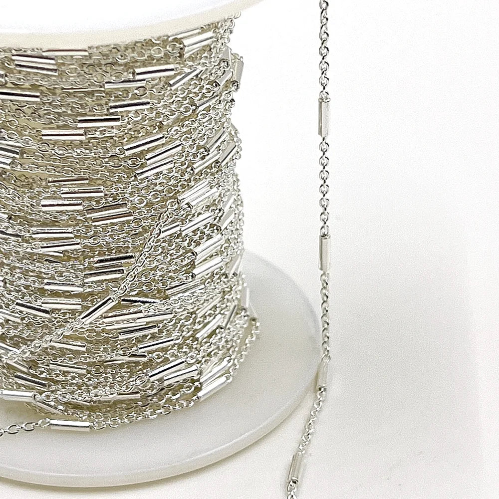 Vintage Sterling Silver Jewelry Bulk Chain Roll 925 for Women Bracelet Necklace Making