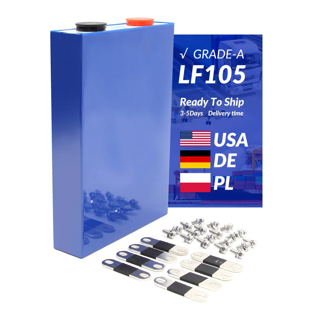 105Ah  Lifepo4 Lfp 3.2v Cells Battery for Home Appliances Lithium Solar Battery 3.7V EV 105