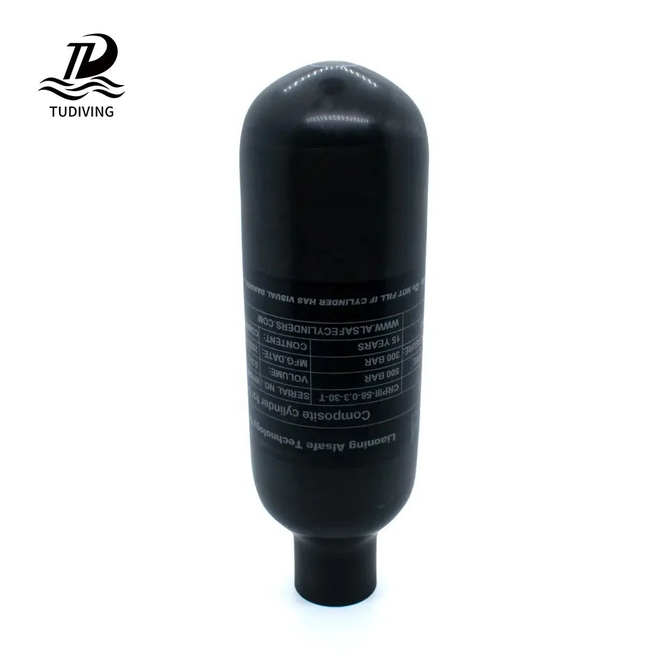 TUDIVING High Quality Wholesale CE HPA High Pressure 0.3L 30mpa 4500psi 300bar Outdoor Activities PCP Carbon Fiber Gas Cylinder