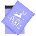 RONGWEN Factory Custom Purple Christmas Logo 28*42cm BioDegradable Poly Mailer Shipping Plastic Waterproof Clothing Mailing Bags