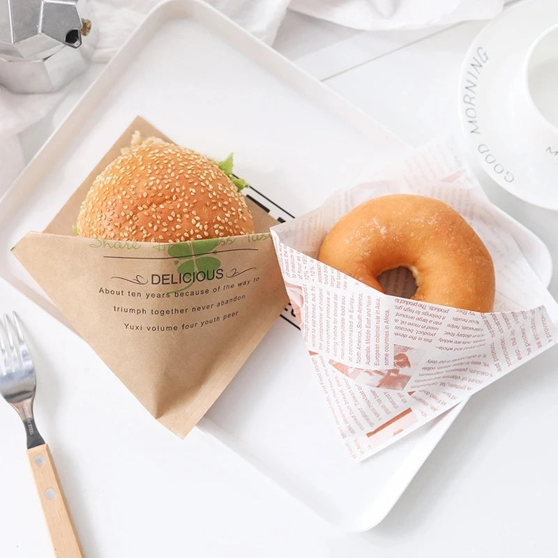 Kebab Paper Customized Chip Bags Frozen French Fries Packaging Bag