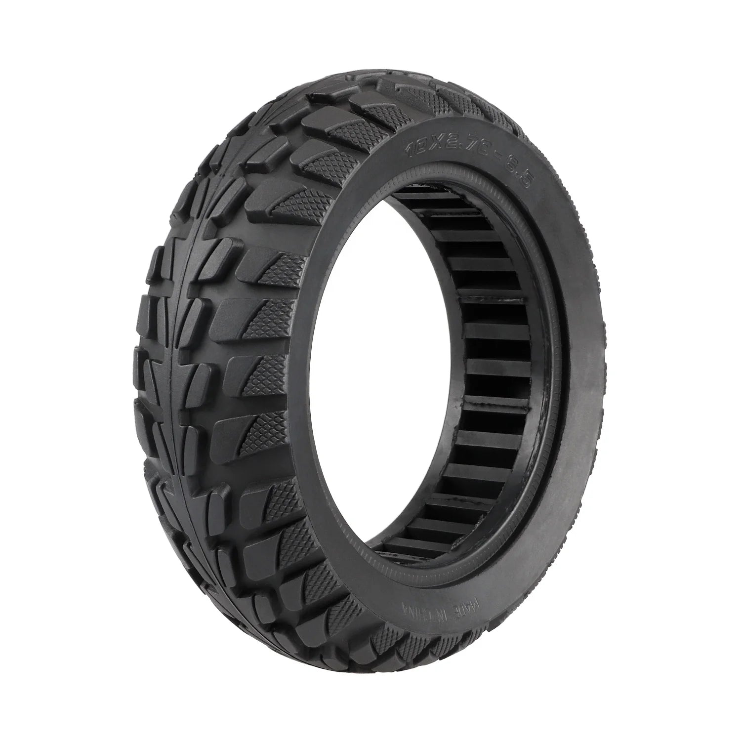10 Inch Explosion-Proof Wheel for Electric Scooter 10*2.7-6.5 Off-Road Rubber Solid Tire Non-Inflation Solid Scooter Accessories