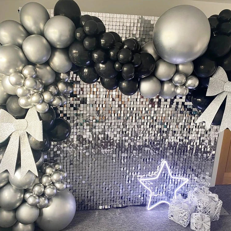 Wedding Decoration Supplies Shimmer Wall Panels Backdrop Board Silver Sequin Wedding Backdrop