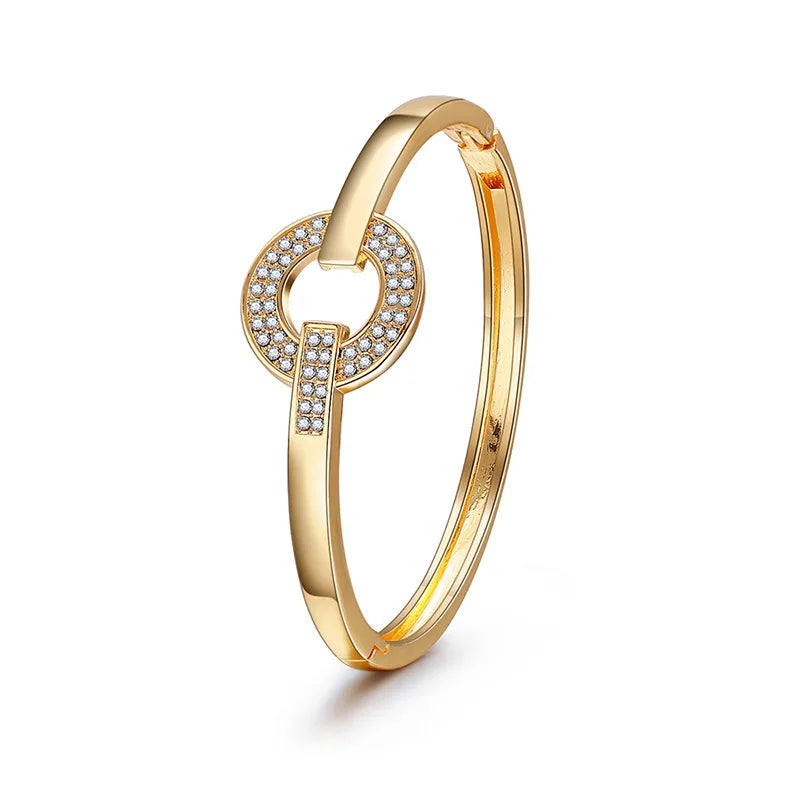 DHJ60126 Fashion Alloy Bangle With Rhinestones Women Classic Bangle Jewelry