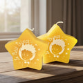New Yellow Star Shaped Creative Aromatherapy Soy Wax Handmade Non-Toxic Art Candles Wholesale
