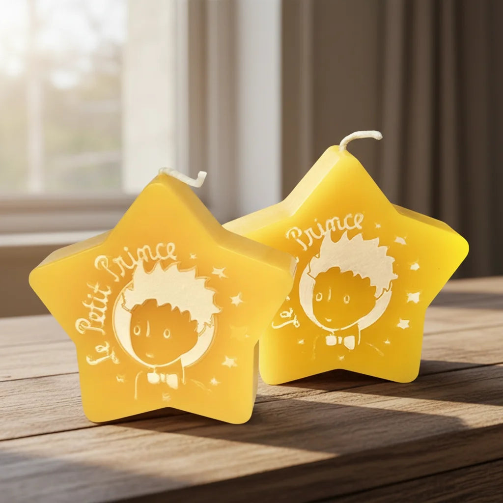 New Yellow Star Shaped Creative Aromatherapy Soy Wax Handmade Non-Toxic Art Candles Wholesale