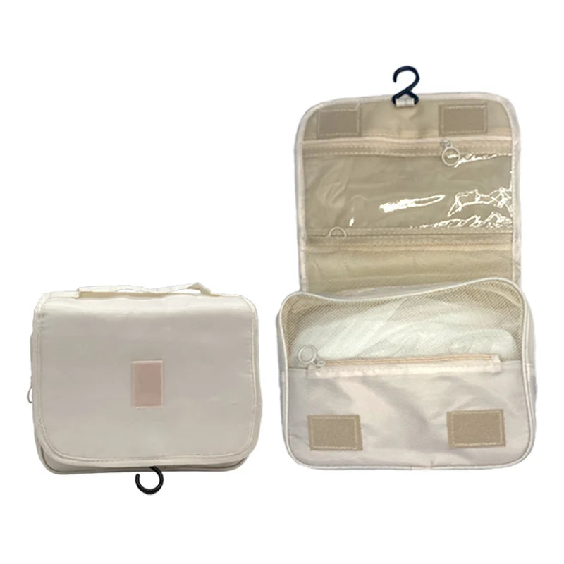 2024 Hot Selling Women Large Makeup Bag Waterproof Travel Toilet Bag Recycled Cosmetic Bag With Hook for Ladies