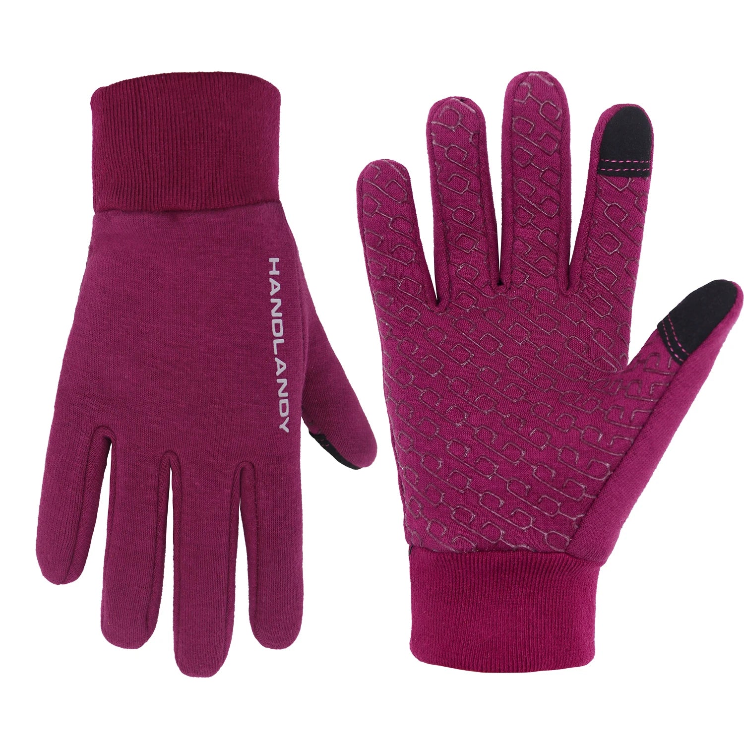 90-day window PRISAFETY Wearable Purple Fleece Warm Lining Touching Screen Jogging Running Winter Motorcycle Road Bike Bicycle Cycling Gloves