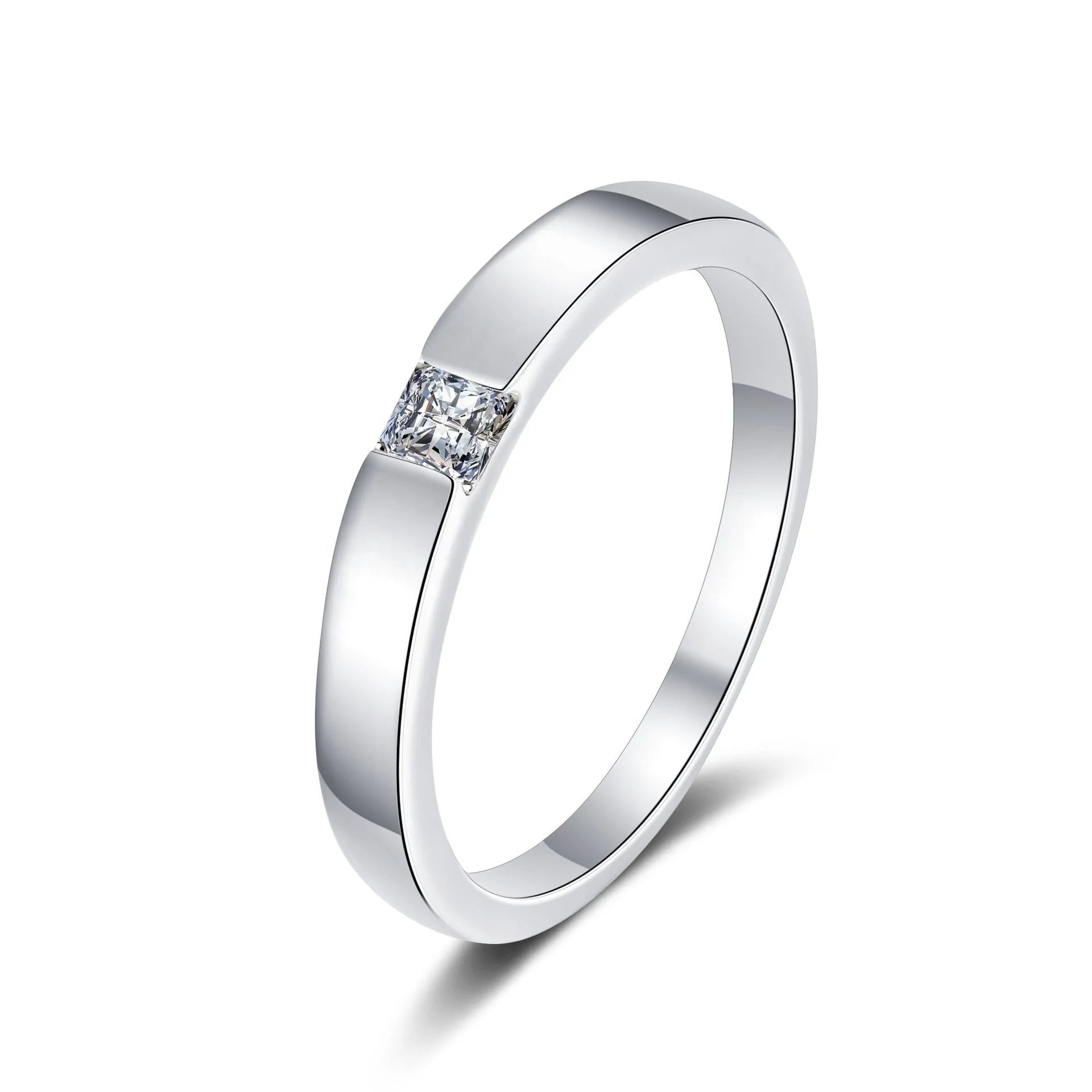 Minimalist Engagement Ring VVS Diamond Moissanite Ring With Certificate 925 Sterling Silver Ring Wedding Jewelry