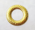 Brass Circle Textured Ring Charm 47mm Brass Findings for Fashion Design