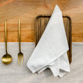 Customized White Wrinkled Cotton Linen Dinner Napkins Hemstitched Washed Guest NapkinsWedding Table Napery Cloth Kitchen Napkin