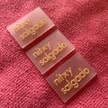 Original Design Rectangle Transparent Rubber LabelSoft Fashion Clothing 3D PVC Rubber Patch for Jeans