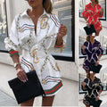 Custom Logo 2021 Necklace Print Shirt Dress for Women Clothing Msclothes