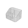Transparent Plastic Cosmetic Storage Box Rectangular Partition Desktop Storage and Organization Box Products Storage Rack