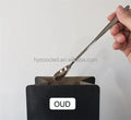Bukhoor and Oud Long Metal Handle Golden Spoons Protect Hand From Heat Ou Long Spoon Stainless Steel Tea Spoon with Custom logo
