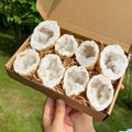 Natural Quartz Geode Crystal Specimen Agate Gemstone Collection Gift Box Set Healing Clear Clusters Stone Reiki Wicca