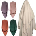 Loriya Wholesale Muslim Women One Layer Long Hijab Abaya Khimar Prayer Headscarf Islamic Clothing