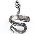 SC 2022 Gold Silver Snake Vintage  Punk Ring Retro Alloy Adjustable Open Rings Jewelry Stainless Steel Rings for Women and Girls