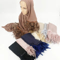 Ready to Ship Soft Jersey Hijab 2022 New Design Plain Jersey With Feather for Netherlands Women