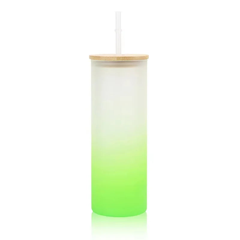 Hot Selling FX Bottle Eco-friendly Glass Tumbler with Straw for Milk Tea Premium Glass Drinkware