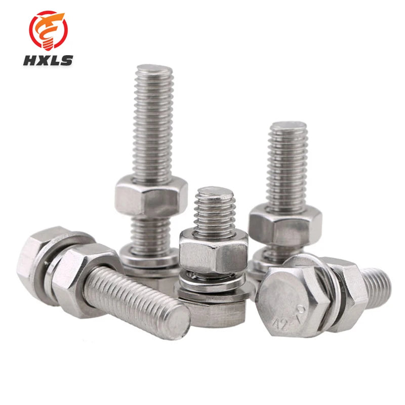 Manufacturing Wholesale 304 316 Bolt and Nut Washer DIN931 DIN933 Hex Stainless Steel Bolt