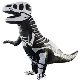 New Inflatable Dinosaur Costume T-Rex Skeleton Adults Kids Dino Suit Carnival Cosplay Party Fancy Dress