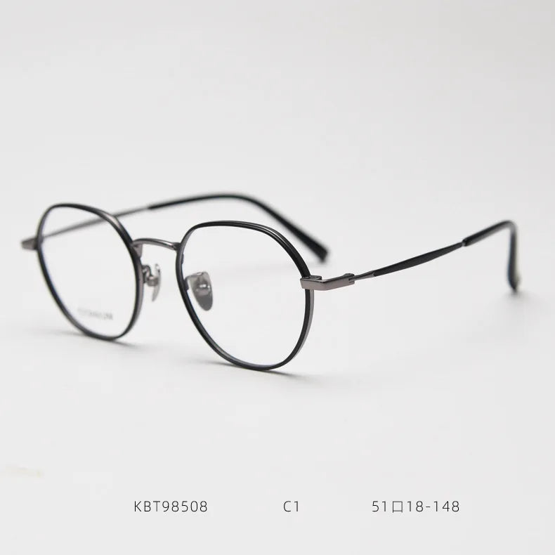 Hot Pure Titanium Anti Blue Light Reading Glasses Women's Retro Circular Eyeglass New Optical Prescription Glasses for Men