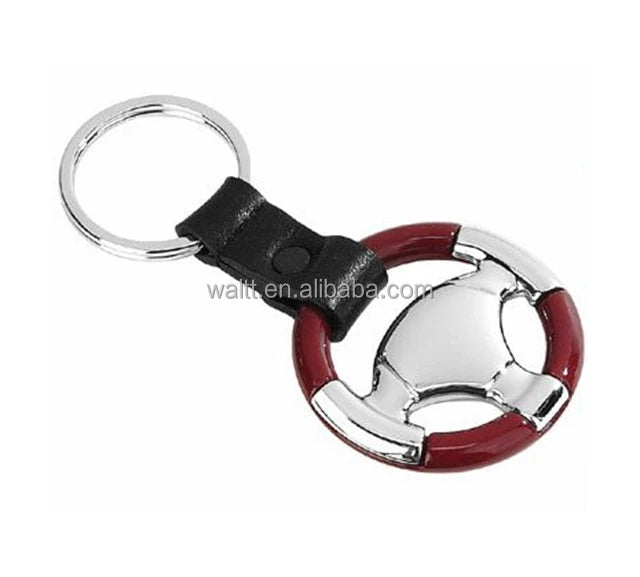Custom High-Quality Leather Steering Wheel Keychains the Perfect Gift for Drivers and Car Owners