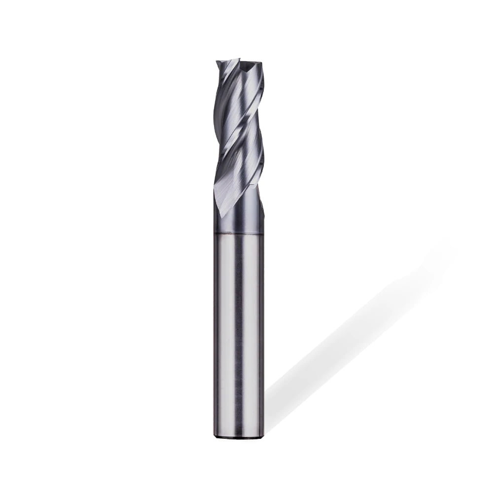 Carbide End Mill 3 Flutes Square End AlCrSiN Coated 35 Helix 48HRC ODM OEM for CNC Milling Steel & Cast Iron