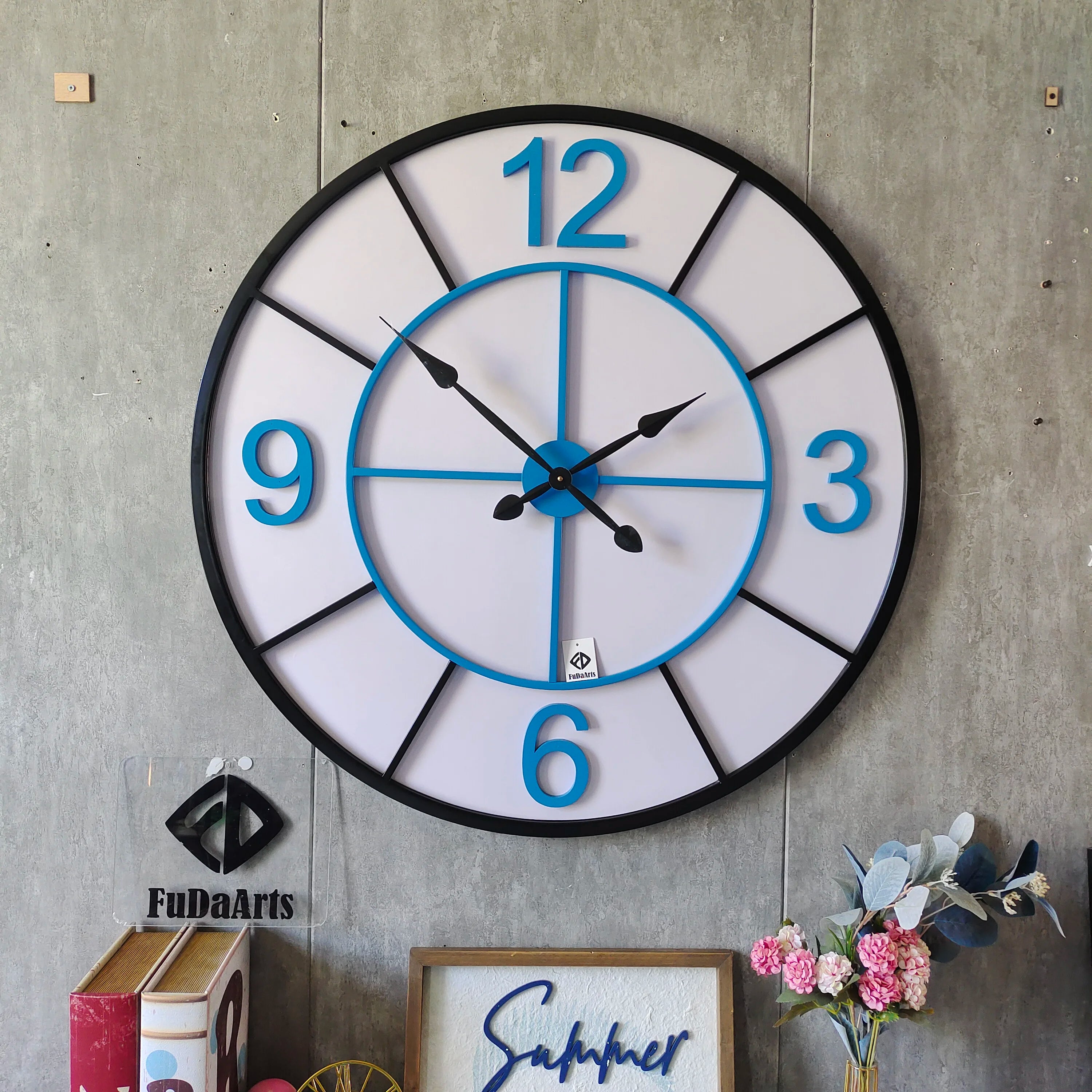 90CM ROHS WEEE Outdoor Metal Silent Decor Quartz Metal Wall Clock Modern Large Iron Direct From Manufacturing Dropshipping DDP
