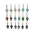 EC1947 Popular Minimalist Mini Chic Dainty 18k Gold Plated Zircon CZ Cubic Zirconia Zircon Cross Huggies Hoops Earrings