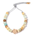 Cenda Forte Beads Bracelets With Flower DIY Handmade Multi Stone Bracelet Kit Rainbow Bracelets