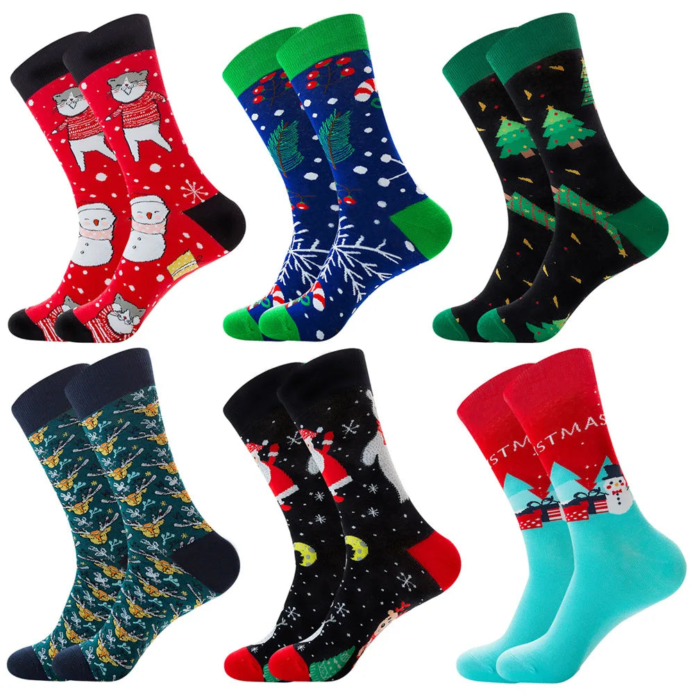 Whale New Arrival Wholesale Christmas Theme Elk Santa Clause Snowflakes Gingerbread Man Reindeer Tree Red Cozy Daily Socks